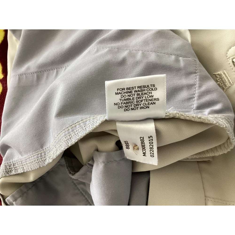 Peter Millar Beige Golf Shorts Men's 38W 9.5" Inseam Performance Casual Chino - Picture 5 of 9